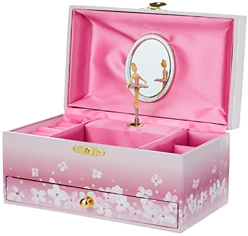 Goki 15545 Musikspieldose Ballerina Melodie Schwanensee, rosa