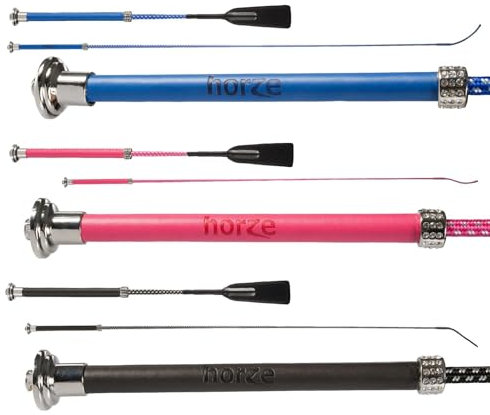 NETPROSHOP Dressurgerte oder Springgerte mit Kristallakzenten 40/100/120cm Auswahl, Groesse:40 cm, Farbe:Pink