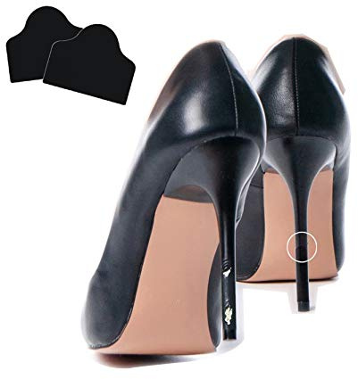 ProtectMyHeels svart – Stiletto – 1-pack hälskyddsfolie och reparation för svarta höga klackar, svart, 36-45