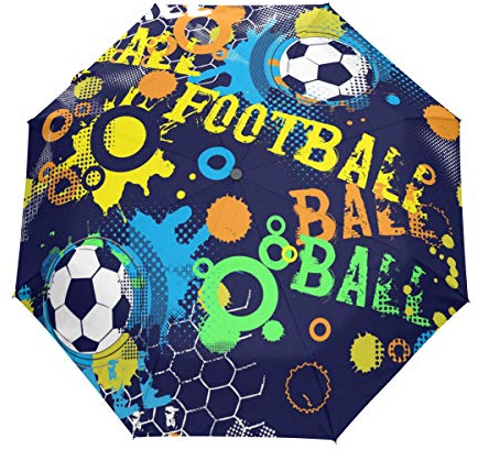 Jeansame Regenschirm für Jungen, abstraktes Spiel, Sport, faltbar, kompakt, automatisch, für Damen, Herren, Kinder, Jungen, Mädchen, multi, auto open close umbrella, Kompakt
