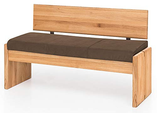 moebel-eins Scott Sitzbank/Truhenbank, Material Massivholz/Bezug Kunstfaser