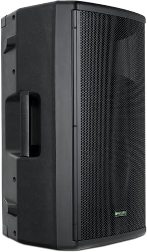 Pronomic E-215 MA - Aktive 2-Wege Box - Leistung: 120 Watt (RMS) - 15 Woofer + 1,0 Kompressions-Treiber - Bluetooth-Empfänger und MP3-Player mit USB/SD - Monitorschräge