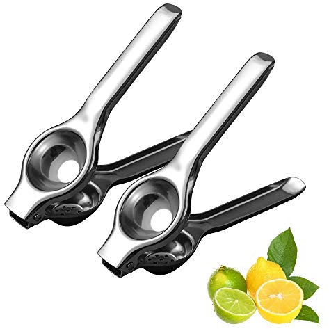 2PCS Spremi Limone Manuale, Spremiagrumi Fatto in 201 Acciaio Inox, Spremiagrumi Professionali Succo di Limone Pressa Agrumi,Anti-Corrosione e Lavabile in Lavastoviglie, per Limone Arancione e Lime