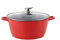 SQ Professional NEA Die-Cast Aluminium Stockpot with 3-Layer Non-Stick Coating Stew Pots Induction Casserole Pan Tempered Glass Lid with Steam Vent