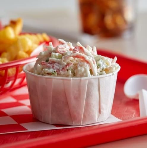 HOT BARGAINS 5000 x 4oz Paper Soufflé Cups – Disposable Waxed Paper Ramekins, Portion Cups, Sauce Pots, Condiment & Dipping Cups – Ideal for Catering, Takeaway & Food Service (4oz, 5000.00, Count)