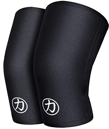 Strength Shop 7mm Neopren Kniebandage IPF-Zertifiziert für Damen & Männer, 1 Paar extrem reißfeste & belastbare Wettkampf Knee Sleeves, ideal für Powerlifting, Kraftsport & Co.