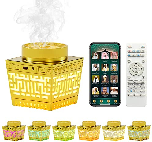 Telawah Bakhoor Weihrauchbrenner mit Quran, Ferngesteuerter Lautsprecher Und App, Azan Bluetooth-Lautsprecher