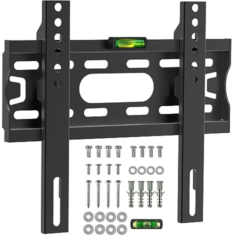 Digank Tv Wall Bracket For 17-43 Inch, Flat Tv Wall Mount With Spirit Level, 30kg Capacity, Max Vesa: 200x200 | 30kg Capacity, Max Vesa: 200x200