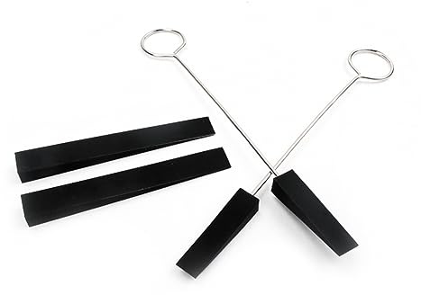 4 Stück Klavierstimmgabel mit Gummidämpfern Schwarz | Edelstahl und Gummi, 2 Stimmgabeln mit 4 Dämpfern, für Instrumente und Piano
