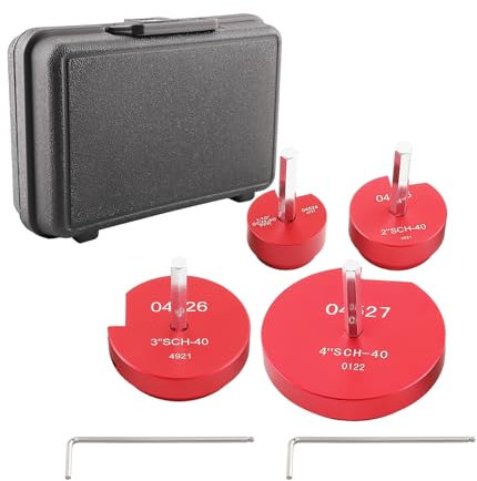 maXpeedingrods Kit de 4 escariadores de tubos de PVC con cabeza de aluminio de 1-1/2 pulgadas, 2 pulgadas, 3 pulgadas, 4 pulgadas, juego de herramientas de ahorro de enchufe de PVC, compatible con