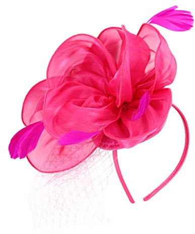 DEARMAMY Luxuriöser Fascinator Für Damen Zur Teeparty Kombiniert Haarspange Und Stirnband Für Cocktailpartys Und Hochzeiten
