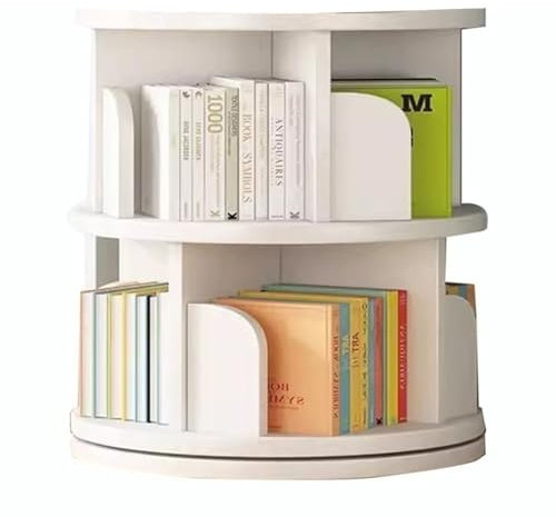 Drehbares 360°-Bücherregal für Zuhause, Büro, 6 Etagen, drehbares Bücherregal für Kinder, rund, hoch, Bücherregal Organizer (40 x 66 cm)