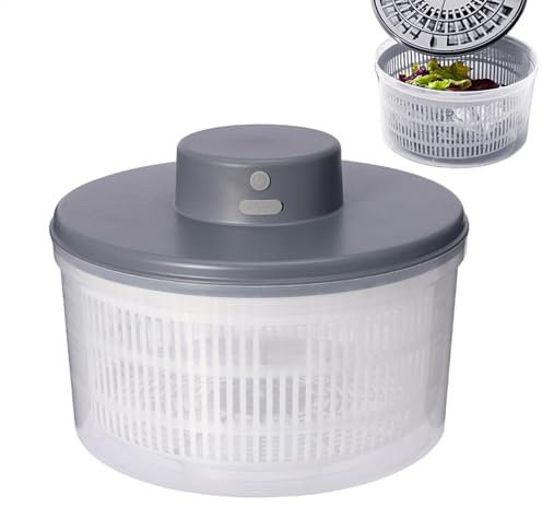 Quick Drainage Electric Mixer | 3L Capacity Efficient Salad Spinners - Electric Mixer Salad Dryer USB Charging Compact Easy-to-Use for Mothers Health Conscious People