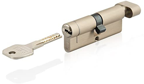 GERCAR Pro+ Knaufzylinder 1x Erweiterung 30/30 Set 1 Schließzylinder mit Knauf Form H inkl. 5 Schlüssel - 60 mm Zylinderschloss 1er Zylinder - Länge: 60mm, A:30 B:30 - Schließsystem