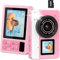 Fotocamera digitale 4K impermeabile, fotocamera per fotografia, fotocamera subacquea da 3 m con doppio schermo, zoom digitale 18x, scheda TF da 32 GB, fotocamera selfie per adolescenti, principianti