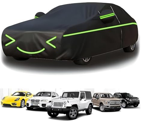 Autoabdeckung für Smart Fortwo Cabrio W451 2007-2015(270x156x154cm),Baumwollfutter, umweltfreundlich, atmungsaktiv, Regen- und schneefest, seitlicher Reißverschluss