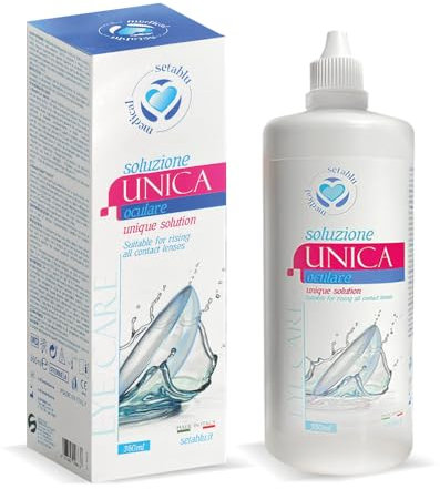 Soluzione Unica per Lenti a Contatto - 360ml | Pulizia, Disinfezione e Conservazione | Made in Italy | Adatta a Tutti i Tipi di Lenti morbide