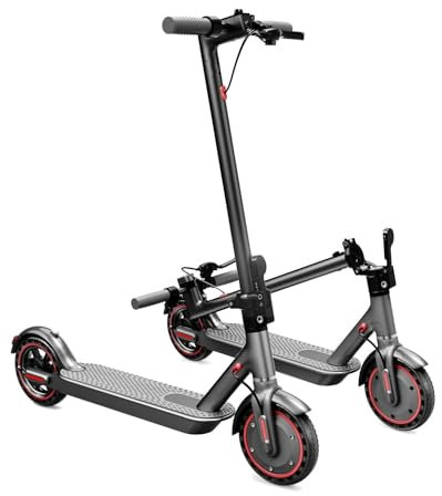 Monopattino Elettrico Adulto, Scooter Elettrico Pieghevole 350W/500W, Batteria 36V 10.5Ah/15Ah, Autonomia di 30-45KM, Velocità Massima 25 km/h, Doppia Frenata, Controllo App