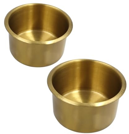 Ciieeo 2piezas Portavasos para Coche De Metal Portavasos Empotrado para Sofá Coche Barco Caravana Camión Asas para Taza De Bebida para Viajes