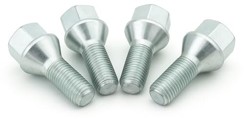 4x Alloy Steel Wheel Bolt Nut for Vauxhall Opel Agila Adam Astra F G H Combo Corsa A B C D E Kadette Omega Tigra Meriva A B Vectra A B C Zafira A B Suzuki Splash Swift Vitara 51732885 13102525