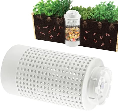 Compostatore di, contenitore per allevamento di - contenitore di compostaggio con controllo 'umidità e risparmio di spazio per rifiuti di cucina e giardino