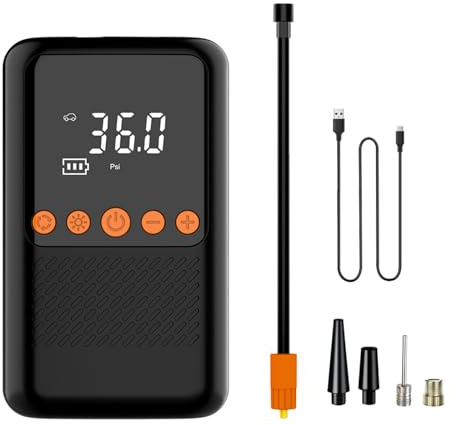 Gonfiatore elettrico per pneumatici Compressore d'aria Auto MotoBicicletta Pneumatico elettrico Gonfiabile con display digitale Compressore d'aria Portatile per Auto Gonfiatore Pneumatico Attacco
