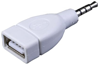 XAGMODSHN Convertisseurs de son 3,5 mm mâle AUX vers USB 2.0 femelle adaptateur pour haut-parleurs de voiture et lecteurs MP3