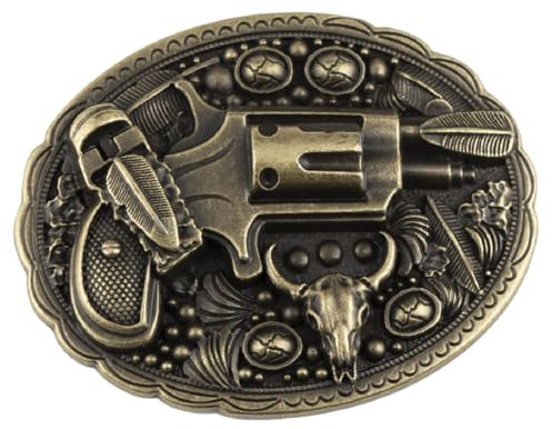 Fachoice Gürtelschnalle Pistole Revolver für Herren Gürtelschnalle Handfeuerwaffen Klassische Pistole Schmuck fur Manner
