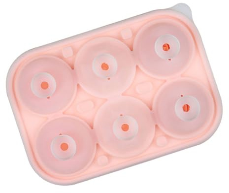 THOANBY Molde de Hielo con esferas de Diamante Rosa,Molde de Silicona eficiente con Tapa a Prueba de Fugas y Embudo para cócteles,Whiskies,bourbons y Bebidas artesanales.