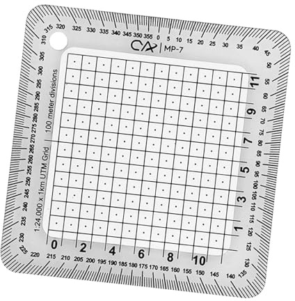 drburpily Goniometro di facile utilizzo, strumento geografico professionale, righello per coordinate, righello per coordinate per principianti, architetti, ingegneri, goniometri di precisione.