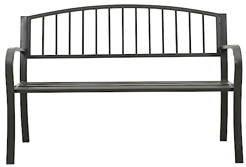 Lumanois Gartenbank Grau 120 cm Stahl,10.6kg,319581