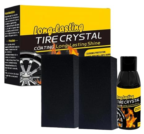 Wheel Coating Spray, Tire Gloss Agent, Portable Restorer with Easy Use, Sponge Applicator with, 100ml Vehicle, Protective Care Solution for Automotive Truck Suv Use