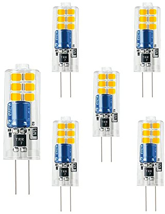 BANGSHUO G4 LED Lampen 2W 6er Pack, LED Birnen Warmweiß 3000K 200LM AC220-240V Leuchtmittel G4 Birne Nicht Dimmbar