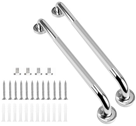 supregear Haltegriffe für Badewannen und Duschen (2er-Pack), Rutschfeste Badezimmer-Griffe, Duschgriff aus Edelstahl 304, Toiletten-Handicap-Senioren-Hilfsgriff für mehr Sicherheit im Bad, 50 cm