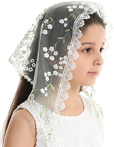 Mantveil Triangle First Communion Veils for Girls