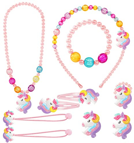 OSDUE Schmuckset, Schmuck Enthalten Halskette, Ringe, Armbänder, Ohrring, Schmuck Set Einhorn für Party Geschenk