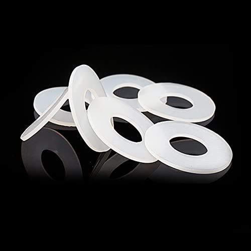 GatherTOOL 10 Stück 2 mm Dicke Silikonkautschuk-Flachdichtungen Außendurchmesser 12 mm-30 mm Weiß lebensmittelechtes Silikon O-Ringe Dichtungsscheiben Dichtring (Color : 10Pcs, Size : 21x10x2mm)