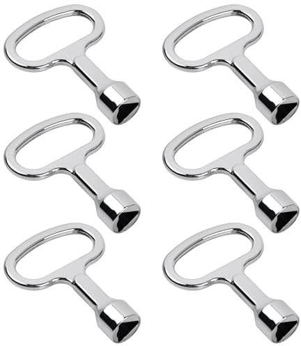 HoaaiGo 6 chiavi triangolari a bussola quadrate, chiave a croce per acqua, serratura universale in lega di zinco, per cassette elettriche, contatore di energia elettrica, box armadio