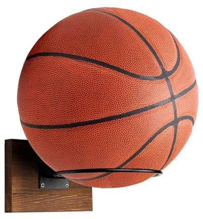 Zfseyuh Porta Palloni da Muro,Supporto Pallaone da Pallacanestro,Porta Palla da Basket Muro per Palline per Basket,Rugby,Calcio(Nero)