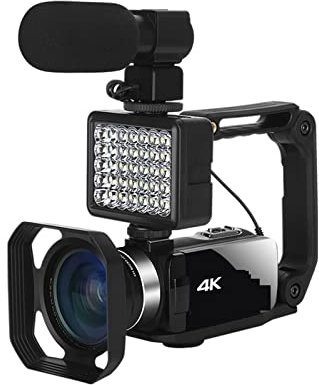 Videocamera Full 4K UHD Digital Camera Stream Camera 4K Vlog Camcorder Videoregistratore digitale 18X 48MP WIFI Webcam Time Lapse Fotocamera digitale per vlogging ( Color : Standard , Size : 64G SD Ca
