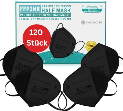 Simplecase Lot de 120 masques FFP2 certifiés par l'organisme officiellement nommé 0598