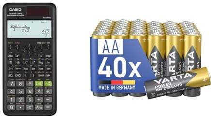 Casio FX-87DE Plus-2 Wissenschaftlich-Technischer Schulrechner & VARTA Batterien AA