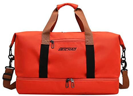 Sporttasche Reisetasche Damen und Herren, Weekender mit Schuhfach & Nassfach, Travel Bag Weekender für Reisen Gym Yoga, Handgepäck Tasche für Flugzeug