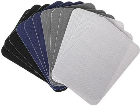 JIYIN 12 Stück Flicken zum Aufbügeln, Stoff zum aufbügeln Bügelflicken | Bügelflicken zum Aufbügeln Cotton Fabirc Mending Patches Reparatur flicken zum Aufbügeln für Kleidung Schuhe Jeans Hüte