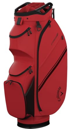 Callaway Golf Chase Cart Bag 2025, Rojo/Negro