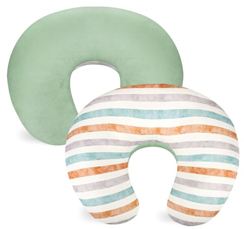 TANOFAR Nursing Pillow Cover 1 Pack, Stretchy Removable Covers for Breastfeeding Pillows, Ultra Soft Newborny Feeding Pillowcase for Boy & Girl, Fits 26x20 Pillows, Line