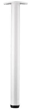 CVQJL Verstellbare Tischbeine aus Aluminium – 1 Stück, anpassbar, 90 cm (35,4 Zoll), weiße, zylindrische Möbelfüße aus Metall für Esstisch, Bar-Schreibtisch, inklusive Schrauben