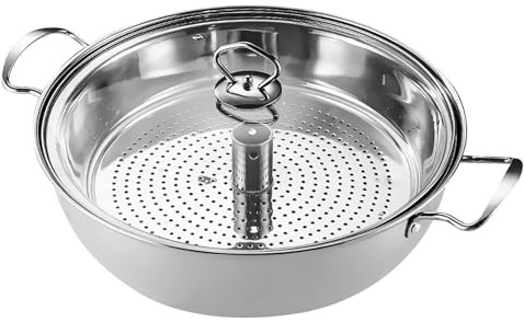 Casserole à vapeur en acier inoxydable pour fruits de mer 32 cm
