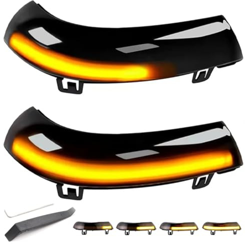 Dynamisk LED-blinkers för backspegelskåpor – Sekventiell blinkfunktion Compatible For Volkswagen VW GOLF 5 Jetta MK5 Passat B5.5 B6 EOS – Enkelmonterat indikatorljus