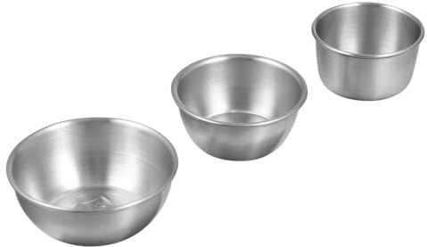POPETPOP Tasses à Sauce Résistantes à L'oxydation la Rouille 3pcs en Acier Inoxydable 304 Argenté pour Dîner et Fêtes D'anniversaire